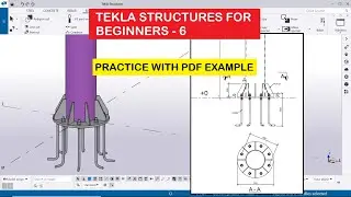 Tekla Structures for Beginners - 6 | Base plate #4 | PDF example