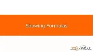 Showing Formulas in Microsoft Excel