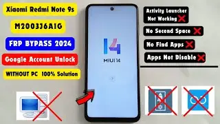 Xiaomi Redmi Note 9s (MIUI 14) FRP Bypass/Unlock 🔑💥 2024 Activity Launcher Not Working New Method