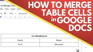 How to Merge Cells in Google Docs