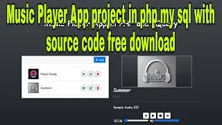 Music Player App project in php my sql with source code free download