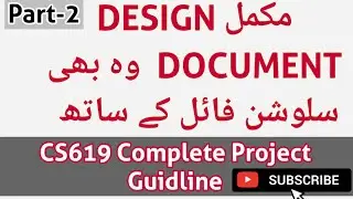 Design Document For Cs619 project | Cs619 project Design document 2020| Complete Solution CS619 proj