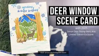 Deer Window Scene Card (Simon Says Stamp Hero Arts 2021)