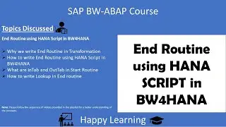 26 End Routine using HANA Script AMDP