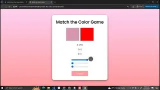 Match the Color Game Using HTML, CSS and JavaScript with Source Code