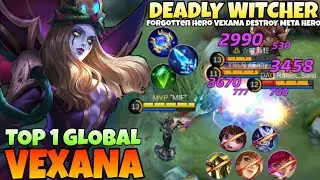 DEADLY WITCHER VEXANA DESTROY META HERO! | Vexana Best Build and emblem | Top 1 Global Vexana | MLBB