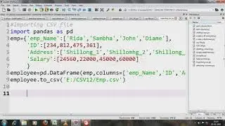 #CSV 3: Importing CSV file