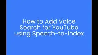 AI powered Audio Search Engine : Voice Search for YouTube