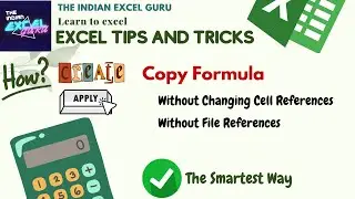 Copy Formula Without Changing Cell References (or Without File References) 