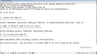 How to Resize or Recreate Temporary Tablespace In Oracle Database