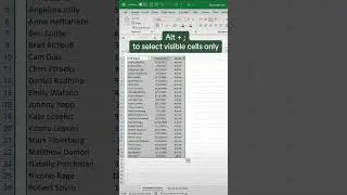 How to SELECT VISIBLE CELLS in Excel! 