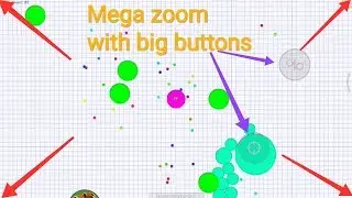 Mega zoom with big buttons/Agario mobile/Мега зум с большими кнопками в агарио на андроид