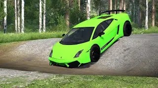 Cars vs Massive Potholes - BeamNG Drive