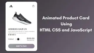 Animated product cards using HTML, CSS, and JavaScript