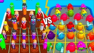 Merge Master Monster Run 3D Vs Merge Grimace Runner,  Merge Battle Gameplay