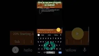 how to run Java program on mobile | 