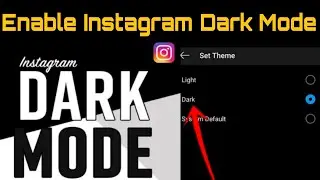 How to Enable Dark Mode On Instagram | Instagram Me Dark Mode On Kaise Kare | Instagram Dark Mode
