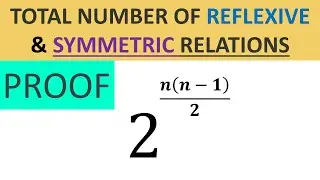 Number of Reflexive and Symmetric Relations on a Set Proof