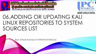 06 Adding or Updating Kali Linux Repositories To System Sources List-Sinhala Lesson