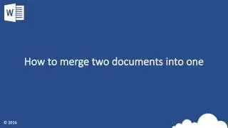 How to Merge Two Documents into One with Word