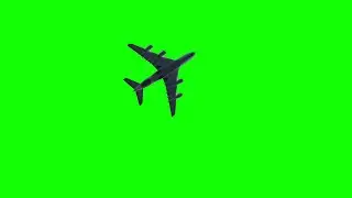 4K AIRPLANE GREEN SCREEN | 60FPS | AEROPLANE FLIGHT GREEN SCREEN | CHROMA KEY | SKY FX