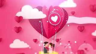 Green Screen Graphics | Happy Valentine Day intro template | HD 1080P