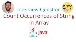 Count Occurrences of String in Array Java