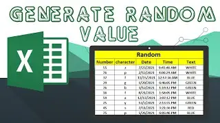 Generate Random Number, Character, Date, Time and String in MS Excel