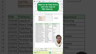 VBA Macros Data Entry in Excel‼️Amazing Feature 