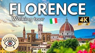 🌼 FLORENCE Italy (4K) ✅ Free WALKING TOUR with CAPTIONS -