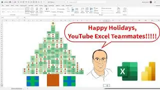 Excel Flashing Christmas Tree 2021- Happy Holidays Old School Formula Method. EMT 1768