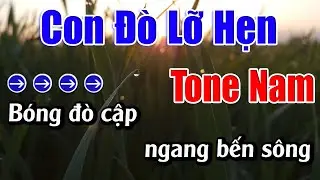 Con Đò Lỡ Hẹn Karaoke Tone Nam Karaoke Lâm Beat  - Beat Mới