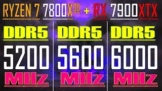 5200MHz vs 5600MHz vs 6000MHz || Which is Better for RYZEN 7 7800X3D ?