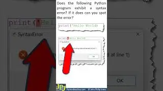 Python Exercise Syntax Errors 1