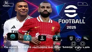 eFootball PES 2025 PPSSPP Download New Update Transfers & Kits Camera Ps5 Best Graphics