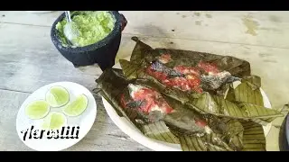 Pescado envuelto en hoja de plátano (una delicia 😍😋🤤)