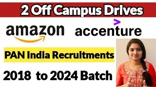 Accenture Bulk Hiring| 2 Off Campus Drives| PAN India Recruitments| Any Graduate