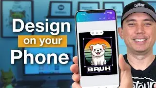 Must See! Create A T-Shirt Design On A Phone with Canva! Quick Tutorial