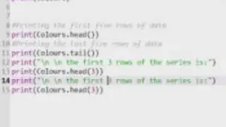 #Series : head() and tail()