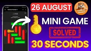 26 AUGUST Mini Game Hamster Kombat | Hamster Kombat Key | Mini Game Puzzle (Solved 100%)