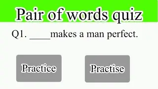 Pair of Words Quiz Part 1 | Can You Pass This Test | English Grammar