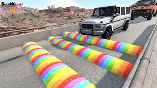Cars vs Colored Massive Speed Bumps #11 - BeamNG.drive | BeamNG-Cars TV