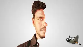 GIMP Tutorial - Bidirectional illusion face | Photoshop Alternative | #104