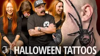 'That's A Friday The Thirteenth Sleeve On Steroids' | Halloween Tattoos | Tattoo Artists React