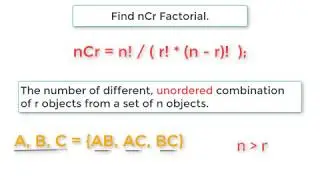 C Program To Find nCr Factorial