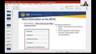 University of Maryland NCVS Research Forum Session 3: NCVS User Workshop