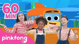 The Wheels on the Bus and more | Bus Songs | +Compilation | Pinkfong Songs for Children