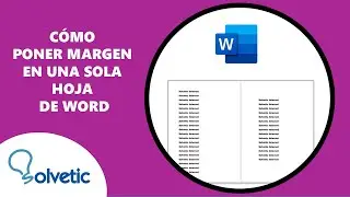 Como Poner Margen en una Sola Hoja de Word ✅📄