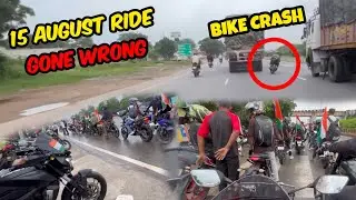 15 August Ride Gone Wrong My Friend Bike was crashed | public reactions on bikers rally