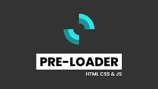 Dark Theme - Awesome Animated Preloader - Web page CSS Loader - using HTML, CSS, JQuery